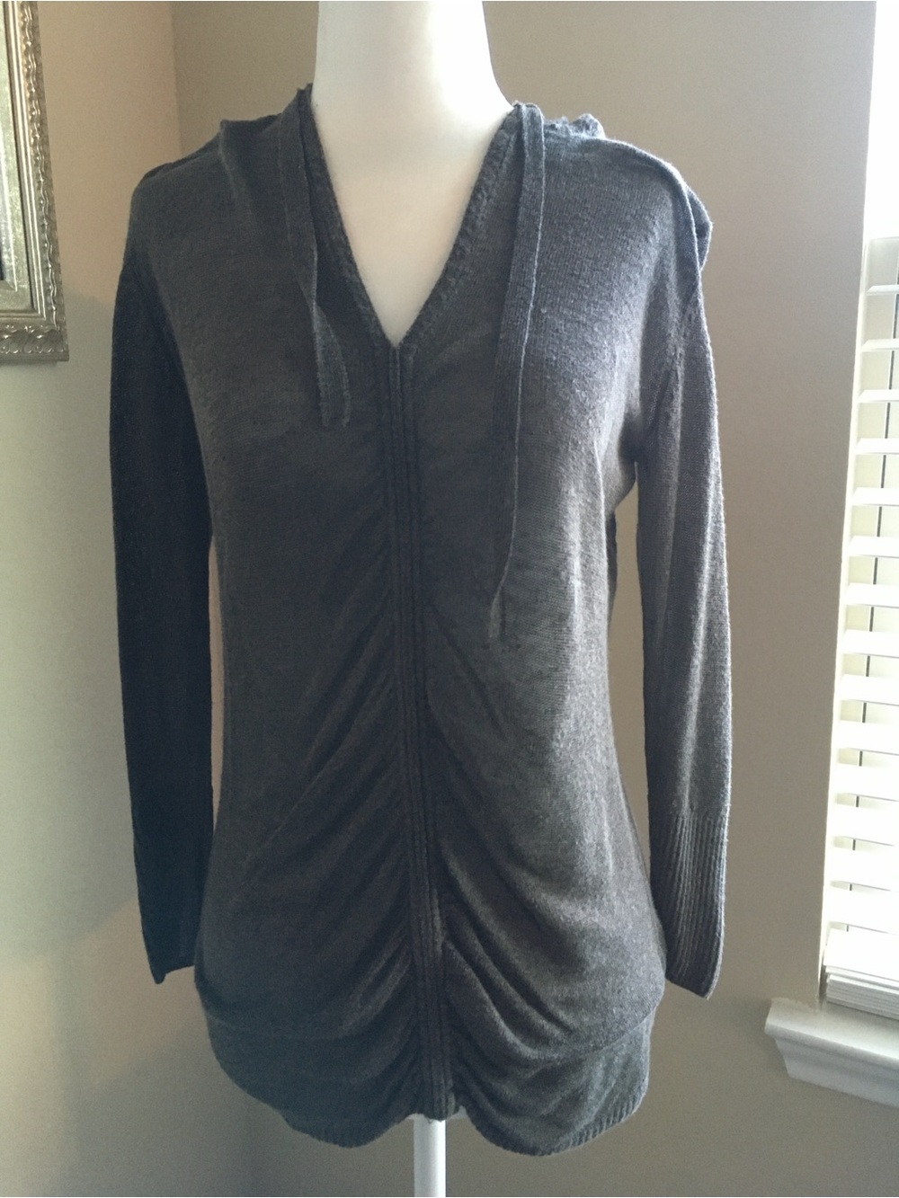 Calvin Klein Charcoal Gray Knit long sleeve top